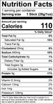 Image of the Nutrition Fact Panel for the Thrushwood Farms Sweet 'n Spicy Beef Stick